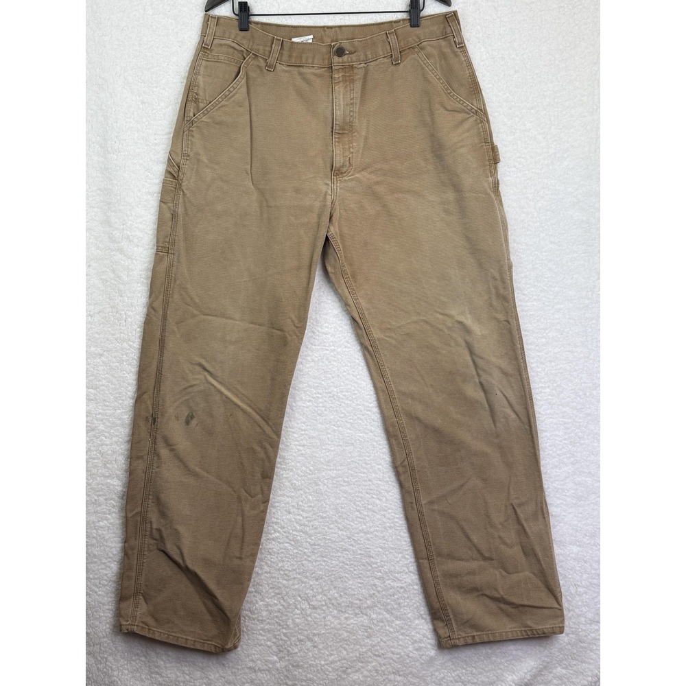 Vintage Carhartt B11 Pants Mens 38x34 Brown Canvas Carpenter Dungaree Fit Work